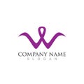 W Letter Logo Template Royalty Free Stock Photo