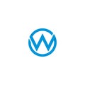W letter logo vector icon illustration Royalty Free Stock Photo