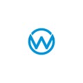 W letter logo vector icon illustration Royalty Free Stock Photo