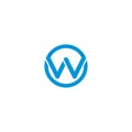W letter logo vector icon illustration Royalty Free Stock Photo