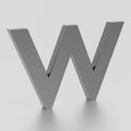 W Letter Render Royalty Free Stock Photo