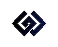 w letter square logo template