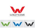 W letters business logo and symbols template