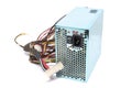 500W Power supply unit with cable and switch I O, green color for full ATX Tower case PC have big fan for cool ioslated on white