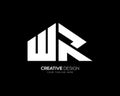 W R modern letter creative monogram logo Royalty Free Stock Photo