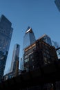 The W30th street, view at the Edge skyscraper, New York city, NY, USA Royalty Free Stock Photo