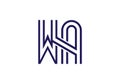 W A, WA Initial Letter Logo design vector template, Graphic Alphabet Symbol for Corporate Business Identity