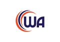 W A, WA Initial Letter Logo design vector template, Graphic Alphabet Symbol for Corporate Business Identity