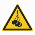 W015 ISO 7010 Registered safety signs Warnings Overhead load Royalty Free Stock Photo