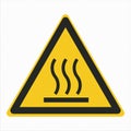 W017 ISO 7010 Registered safety signs Warnings Hot surface