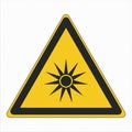 W027 ISO 7010 Registered safety signs Warnings Optical radiation