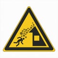 W040 ISO 7010 Registered safety signs Warnings Roof avalanche