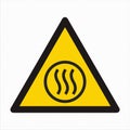 W079 ISO 7010 Graphical symbols Registered Safety Sign Warning Hot content Royalty Free Stock Photo