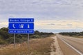 WA Border Village Roadsign