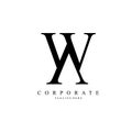 Wa letter logo corporate. wa vector logo design