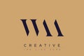 WAA abstract letter logo design Royalty Free Stock Photo