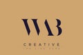 WAB abstract letter logo design Royalty Free Stock Photo