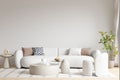 Wabi-Sabi Interior Living Room Wallpaper Mockup