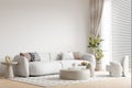 Wabi-Sabi Interior Living Room Wallpaper Mockup