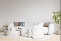 Wabi-Sabi Interior Living Room Wallpaper Mockup