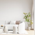 Wabi-Sabi Interior Living Room Wallpaper Mockup