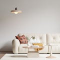 Wabi-Sabi Interior Living Room Wallpaper Mockup