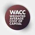 WACC - Weighted Average Cost of Capital acronym, business concept background