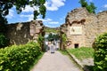 Entrance of spur castle ruin called Wachtenburg in Rhineland-Palatinate