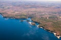 Wachusett Reservoir aerial Royalty Free Stock Photo