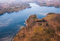 Wachusett Reservoir aerial Royalty Free Stock Photo