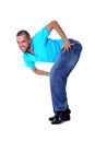 Wacky man dancer Royalty Free Stock Photo