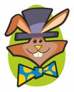 Wacky Rabbit with Top Hat and Bow Tie