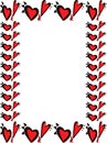 Wacky valentines day heart border Royalty Free Stock Photo