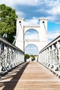 Waco`s Beautiful and historic suspension bridge Royalty Free Stock Photo