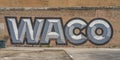 Waco Texas graffitti,. Red, Isolated Royalty Free Stock Photo