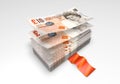 A wad of Pound banknotes Royalty Free Stock Photo