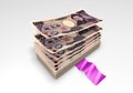 A wad of Yen banknotes Royalty Free Stock Photo