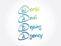 WADA - World Anti Doping Agency acronym, concept background Royalty Free Stock Photo
