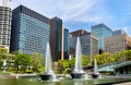 Wadakura Fountain Park in Marunouchi district of Tokyo Royalty Free Stock Photo