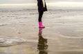 Wadden Sea Pink Rubber Boots Royalty Free Stock Photo