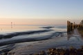 Waddenzee bij Holwerd, Wadden Sea at Holwerd Royalty Free Stock Photo