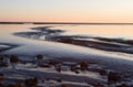 Waddenzee bij Holwerd, Wadden Sea at Holwerd Royalty Free Stock Photo