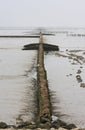 Waddenzee near Holwerd, Friesland, Holland Royalty Free Stock Photo