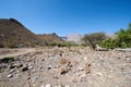 Wadi a dry river bed in the middle east Royalty Free Stock Photo