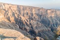 Wadi Ghul canyon in Hajar Mountains, Om Royalty Free Stock Photo