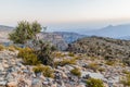Wadi Ghul canyon in Hajar Mountains, Om Royalty Free Stock Photo