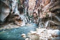 Wadi Hasa creek in Jordan Royalty Free Stock Photo
