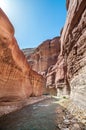 Wadi Hasa creek in Jordan Royalty Free Stock Photo