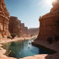 Wadi Kelt is in the Judean desert in Israel. Royalty Free Stock Photo