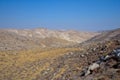 Wadi Kelt or Nahal Prat, in the Judean Desert, Israel. Early autumn in a nature reserve